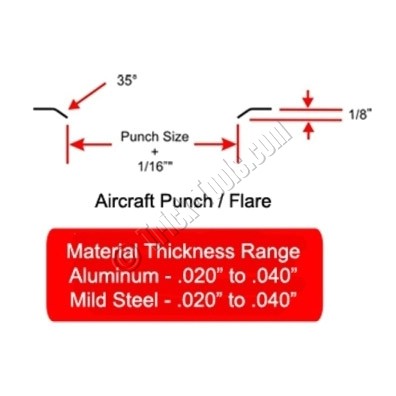 Mittler Bros. Aircraft Punch & Flare Set, 1 to 3 inch (9 Piece)