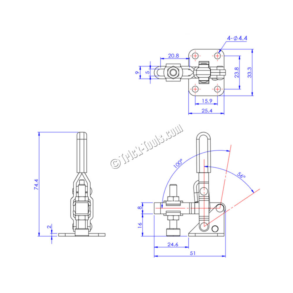 GH-101-A, Good Hand Vertical Handle Toggle Clamp