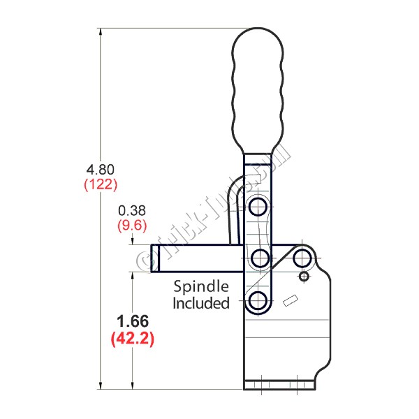 Good Hand GH-12050-HB Vertical Handle High Base Toggle Clamp