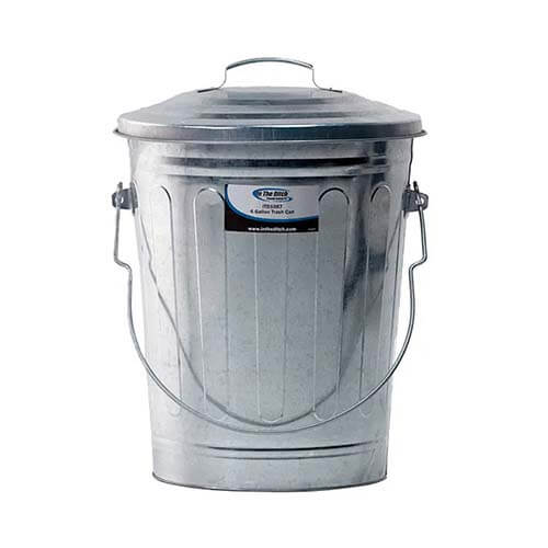 Itd Gallon Galvanized Steel Trash Can With Lid