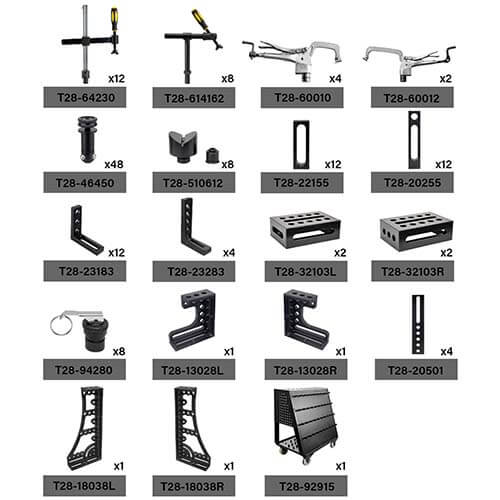 T28-90501, ALPHA28 Fixturing Kit 500, 143 piece