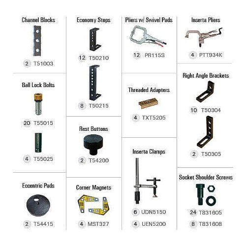 TMK535, Strong Hand BuildPro Fixturing Kit, 128 Piece Square Tube Kit